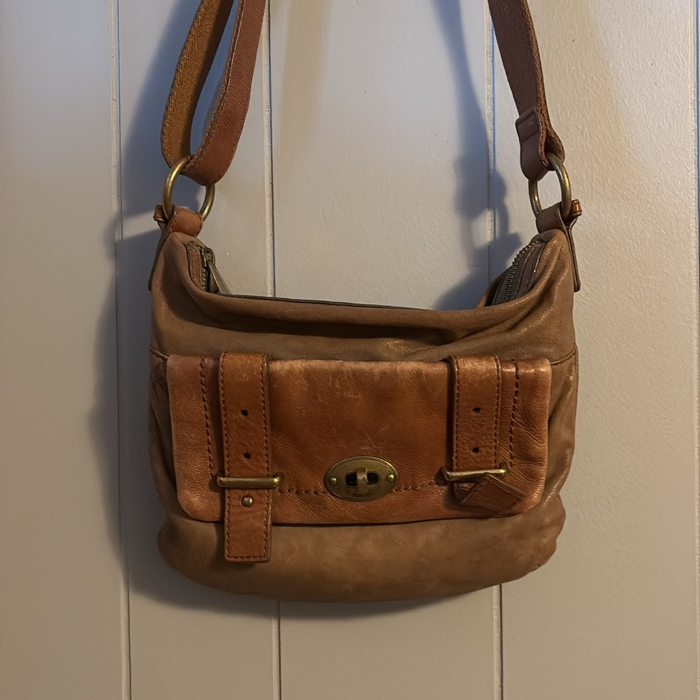 Vintage Leather Fossil Crossbody Bag